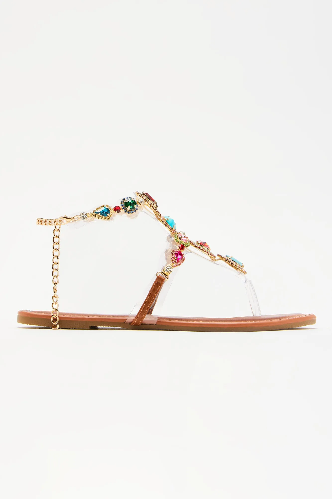 Aislinn Embellished Strappy Sandals - Multi Color