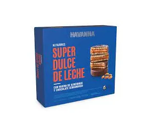 Alfajor "Havanna" Super Dulce De Leche Chocolate Semiamargo with Dulce de Leche & Almond Flour 9u 630g / 1.38lb