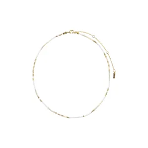 ALISON necklace white, gold-plated