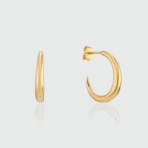 Alta Gold Vermeil Crescent Shaped Hoops