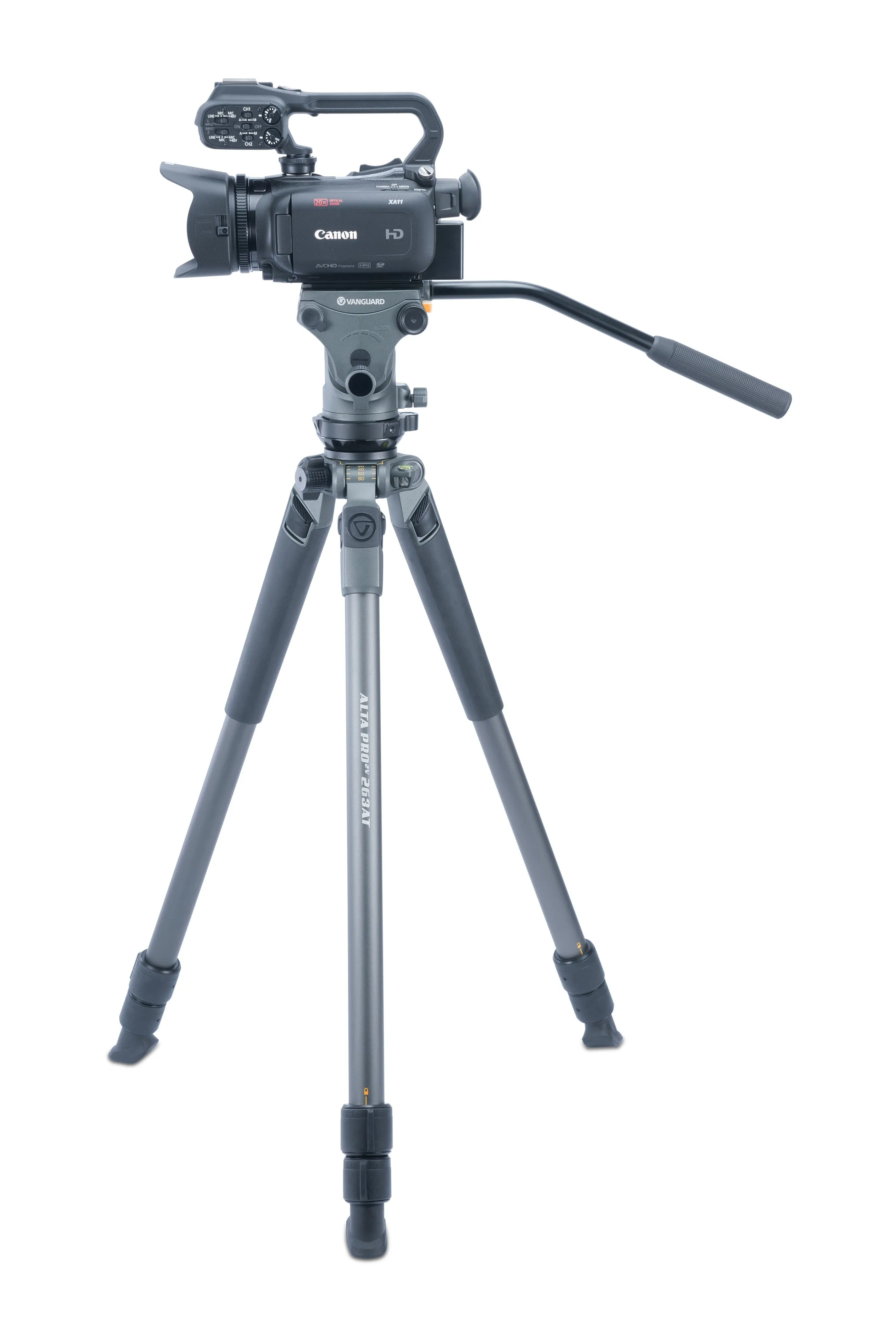 ALTA PRO 2V 263AVP Aluminum Tripod with 2-Way Video Pan Head - Rated at 11lbs/5kg