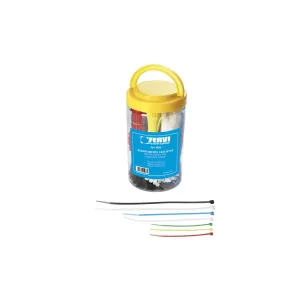 Assortimento 650 Fascette per cablaggio elettrico in plastica diverse misure FERVI 0876