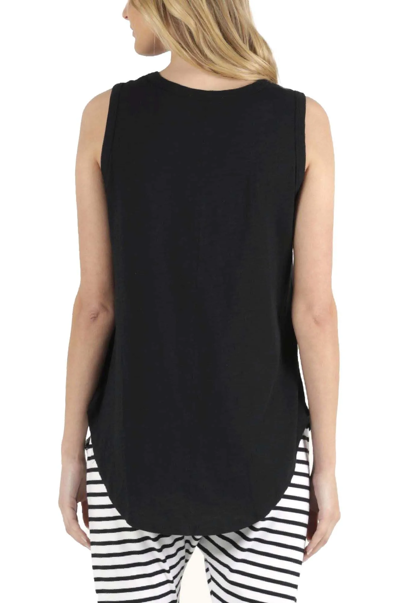 Betty Basics Keira Tank in Black with Fiesta Print