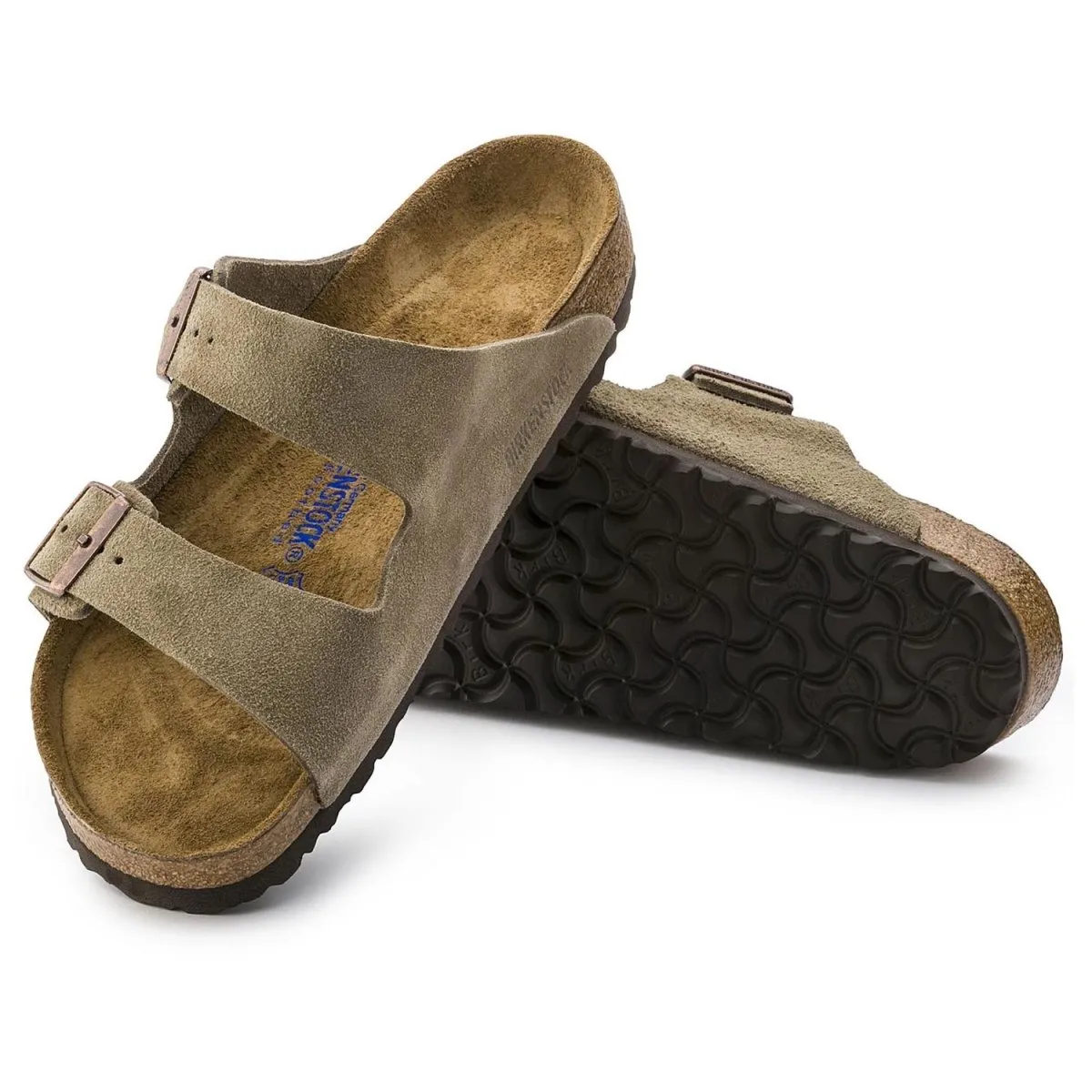 Birkenstock Men's Arizona Soft Footbed Taupe Suede