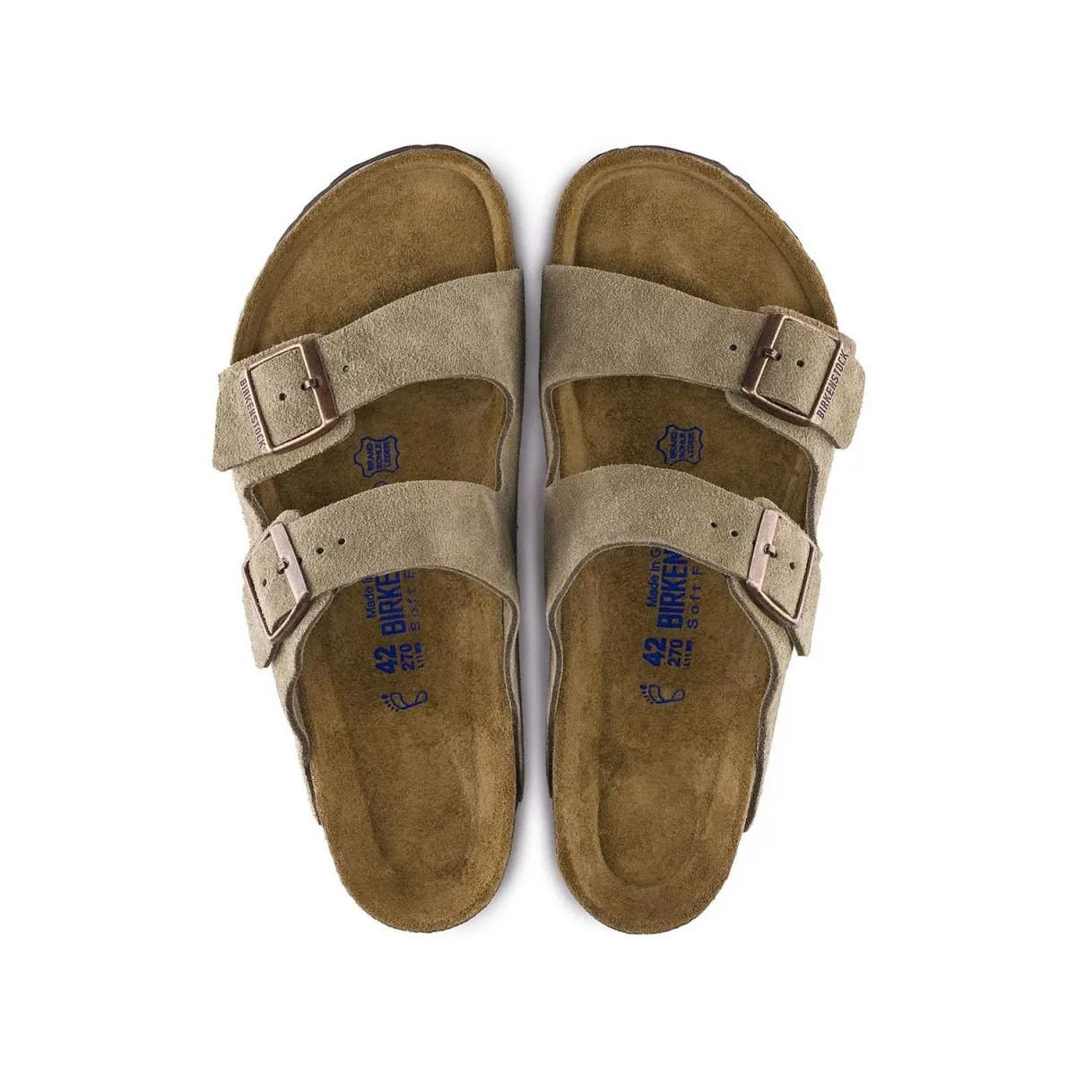 Birkenstock Men's Arizona Soft Footbed Taupe Suede