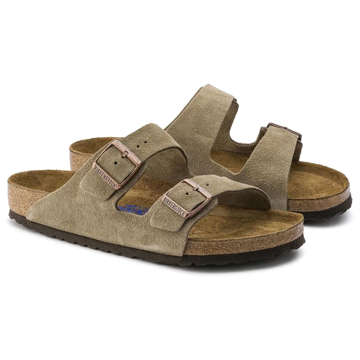 Birkenstock Men's Arizona Soft Footbed Taupe Suede