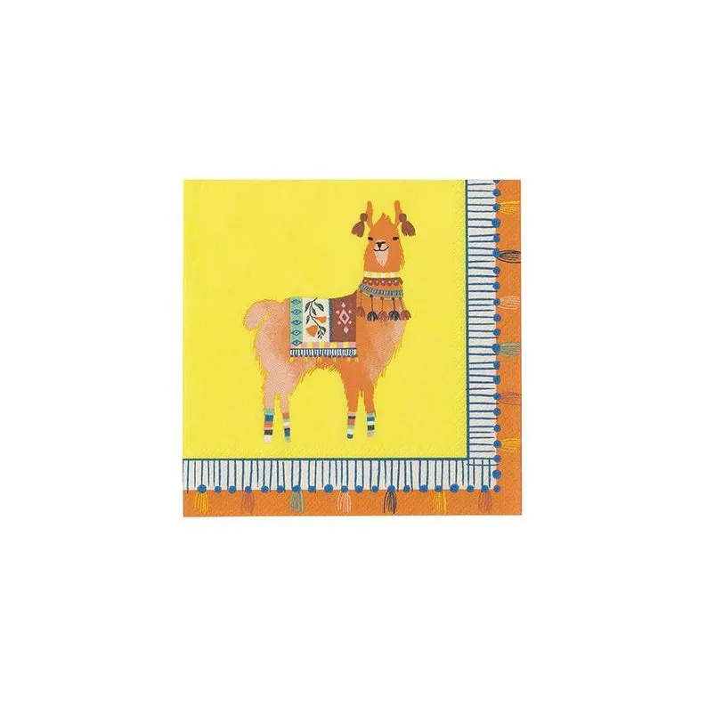 Boho Llama Party Dessert Napkins