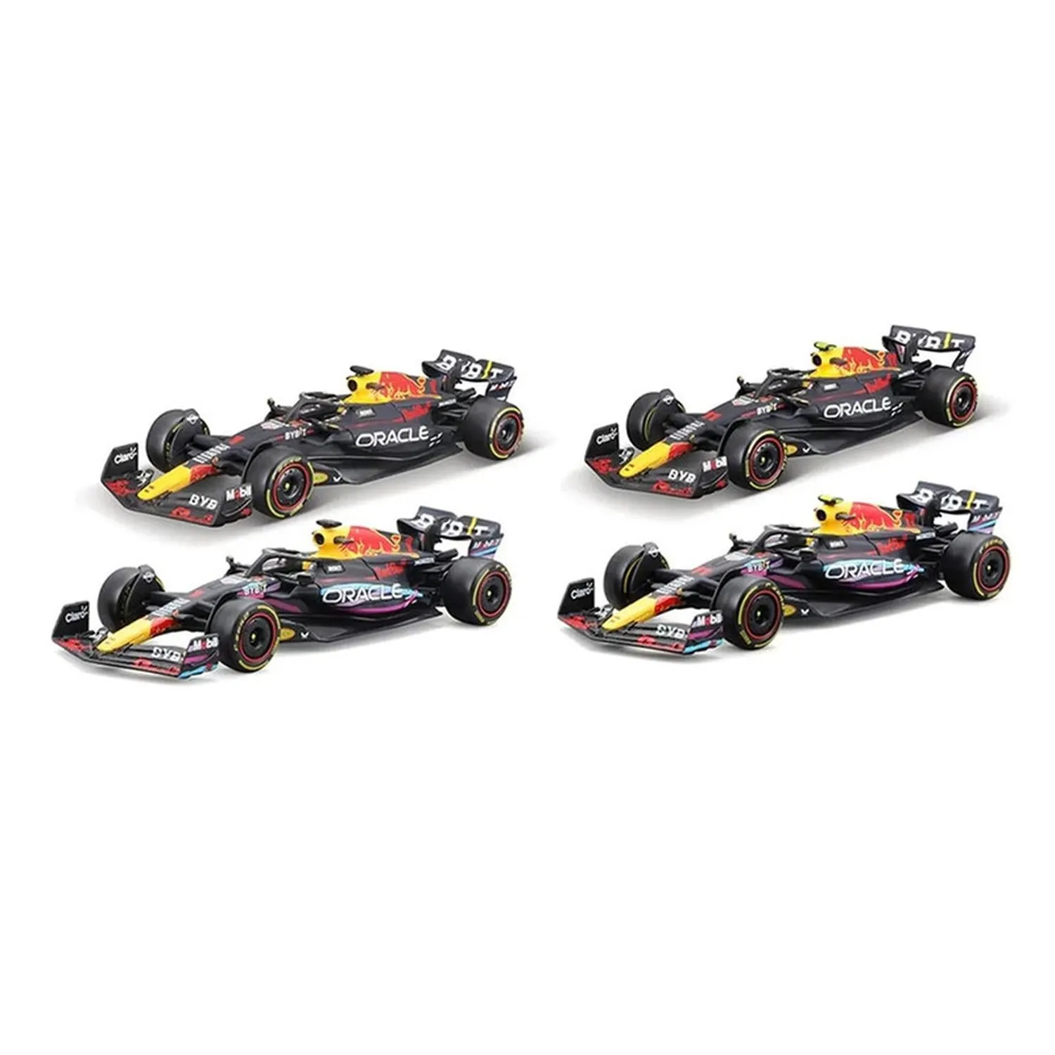 Burago Set 4 Pack Rb19 Escala 1:43 Red Bull Racing