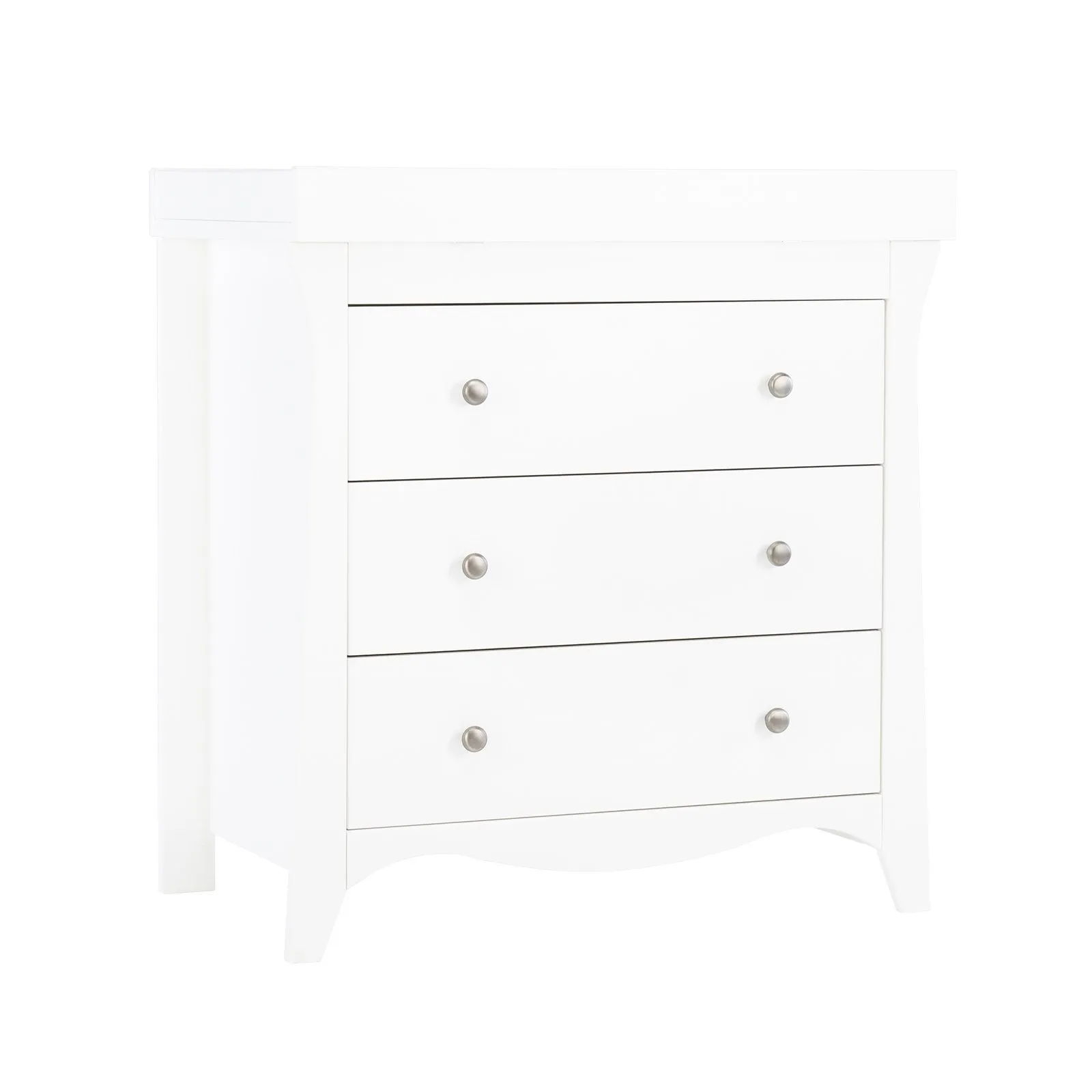 CuddleCo Clara 3 Drawer Dresser & Changer - White