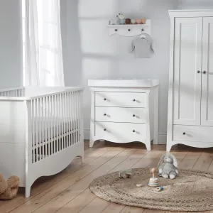 CuddleCo Clara 3 Piece Nursery Furniture Set - White