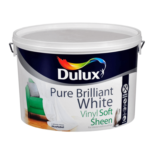 Dulux Vinyl Soft Sheen Pure Brilliant White 10L