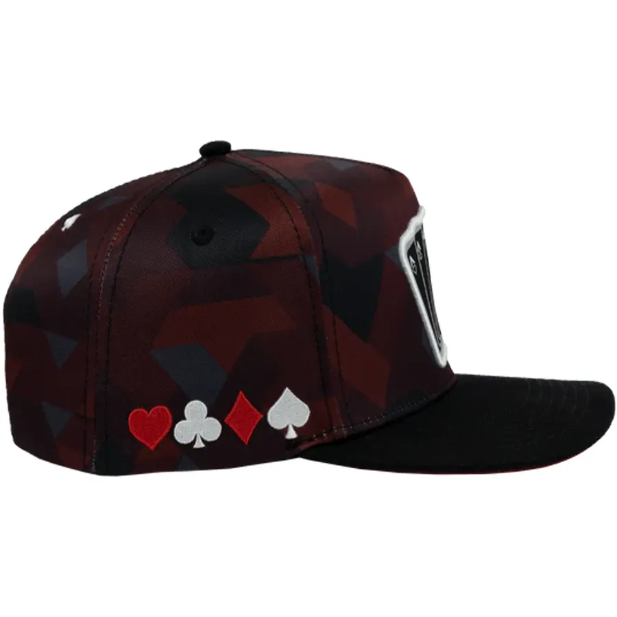 Gorra JC HATS Poker Camo Burgundy