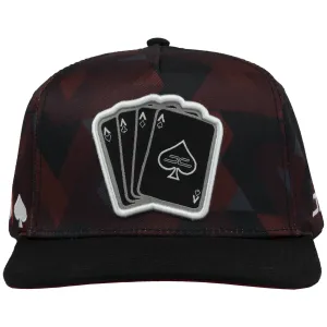 Gorra JC HATS Poker Camo Burgundy