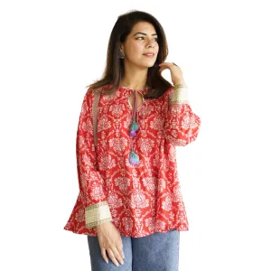 Lalita Top | Brilliant Red