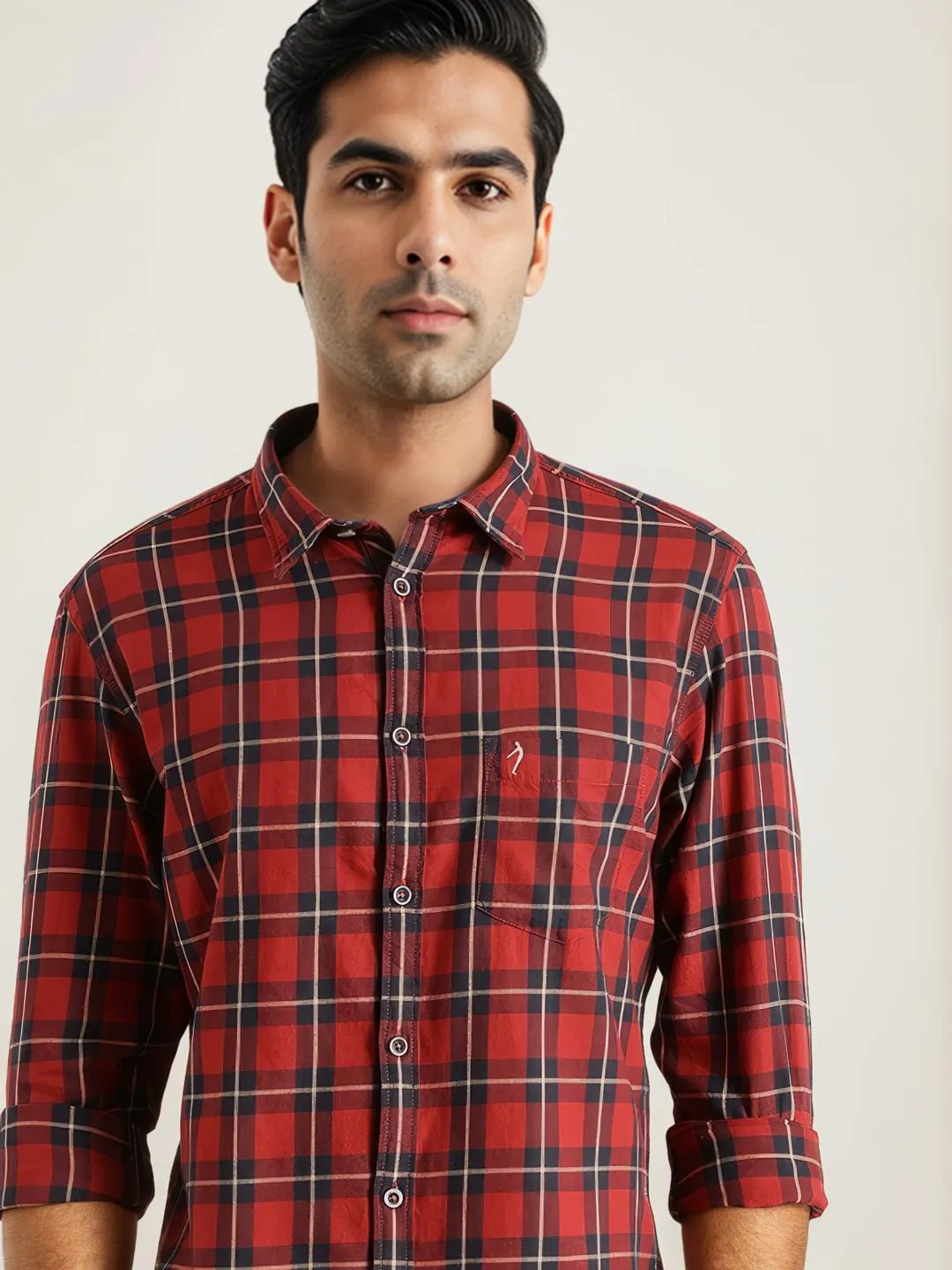 Men Checked Full Sleeve Cotton Shirt