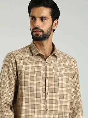 Men Checked Full Sleeve Cotton Shirt