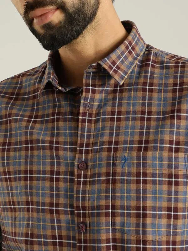 Men Checked Full Sleeve Cotton Shirt