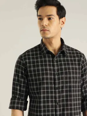 Men Checked Full Sleeve Cotton Shirt