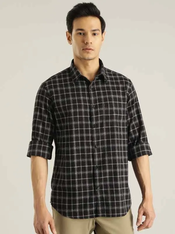 Men Checked Full Sleeve Cotton Shirt