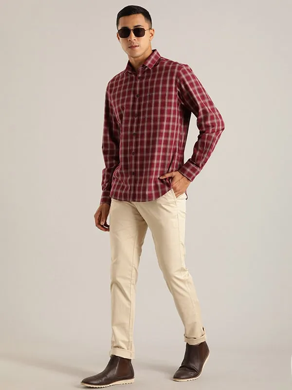 Men Checked Full Sleeve Cotton Shirt