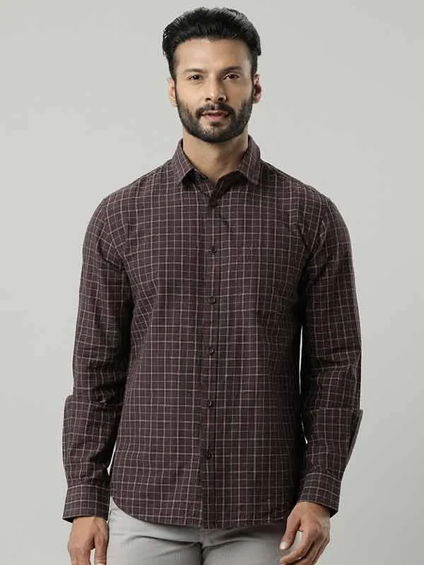 Men Fairtrade Checked Full Sleeve Cotton Stretch Shirt