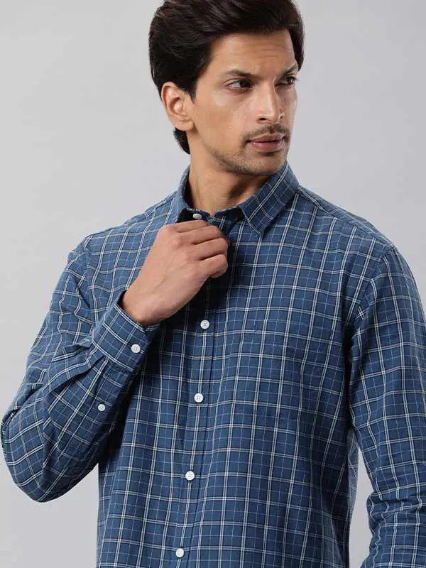 Men Fairtrade Checked Full Sleeve Cotton Stretch Shirt