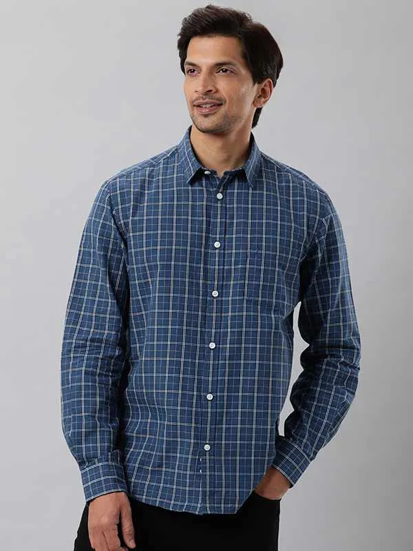 Men Fairtrade Checked Full Sleeve Cotton Stretch Shirt