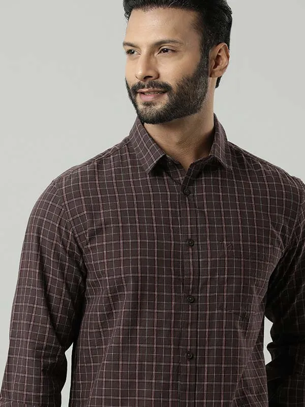 Men Fairtrade Checked Full Sleeve Cotton Stretch Shirt