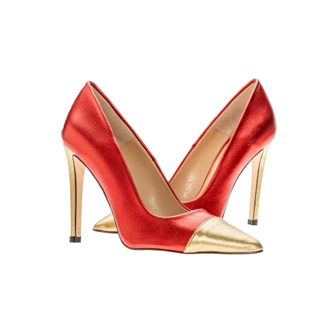 New York Pumps Red & Gold