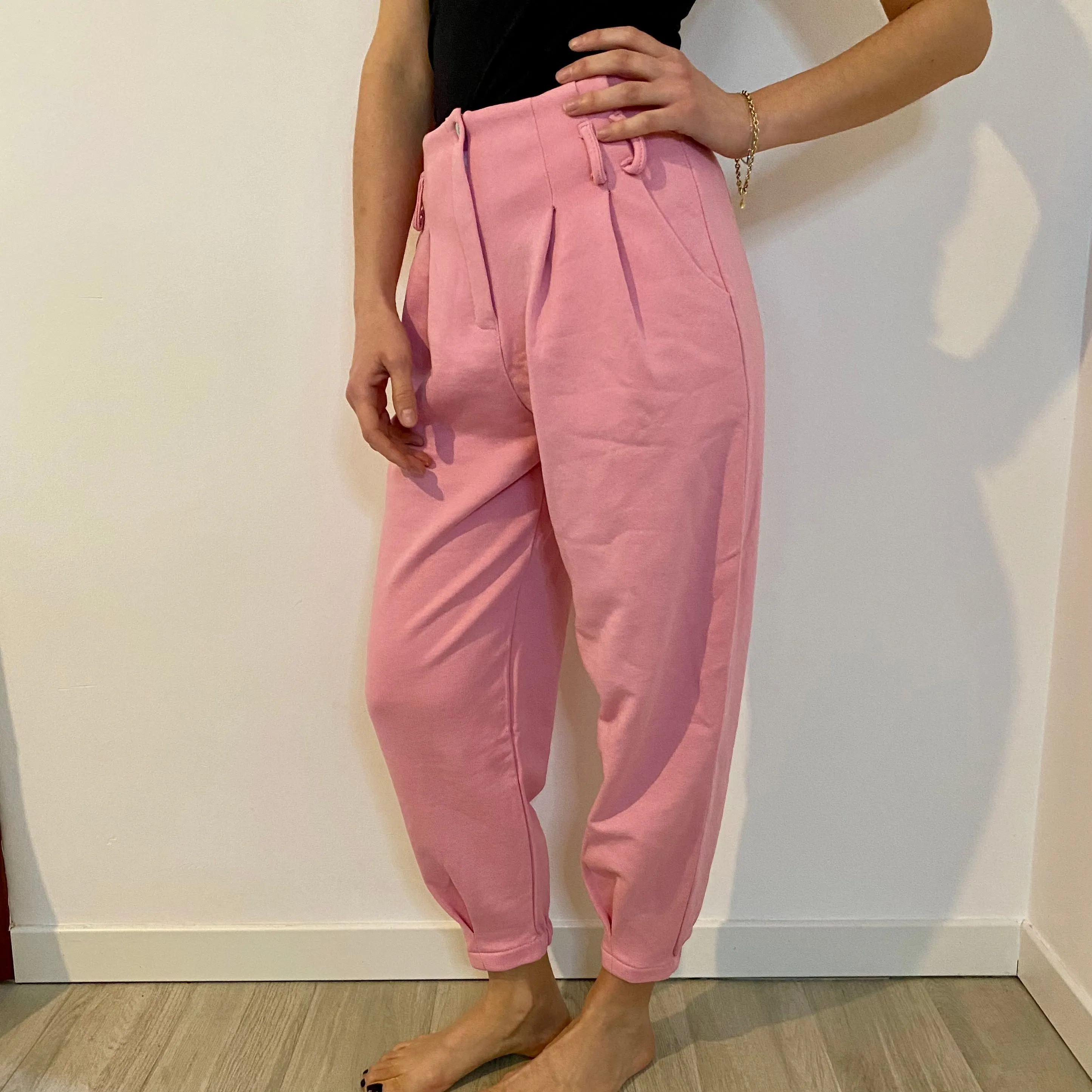 Pantaloni a vita alta rosa acceso Penelope Milano