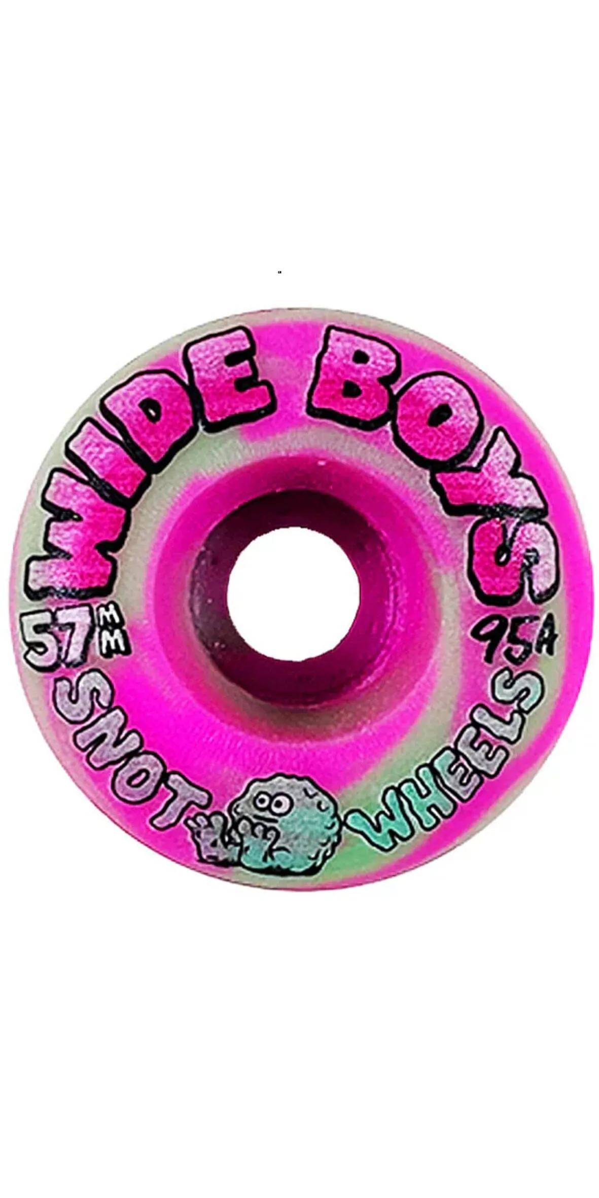 SNOT WHEELS Wide Boys 57mm 95A Swirl Skateboard Wheels- Ruedas