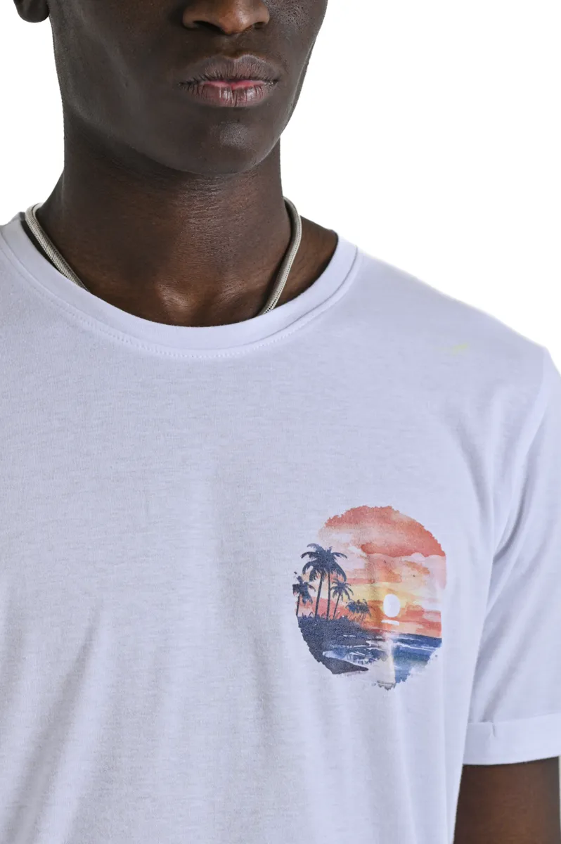 T-Shirt regular Sunsets Bianco SS24