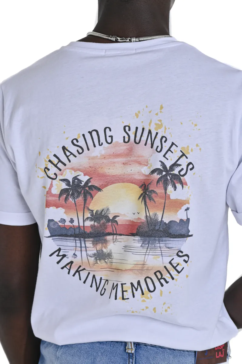 T-Shirt regular Sunsets Bianco SS24