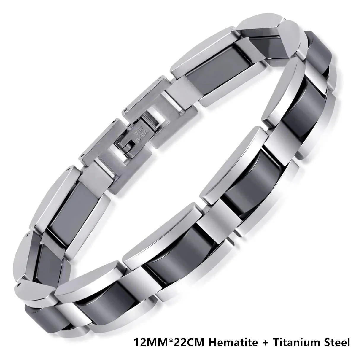 Titanium Steel Hematite Magnetic therapy Bracelets for men and women