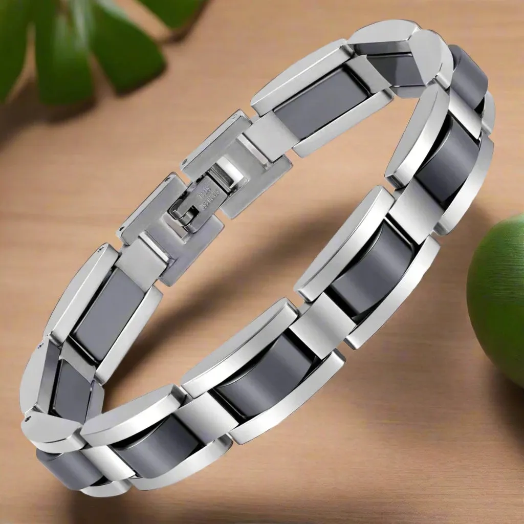 Titanium Steel Hematite Magnetic therapy Bracelets for men and women